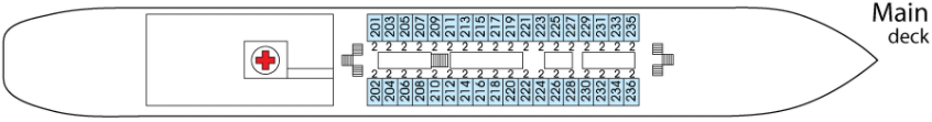 Vodohod MS Nikolay Chernyshevsky Deck Plans Main Deck.png